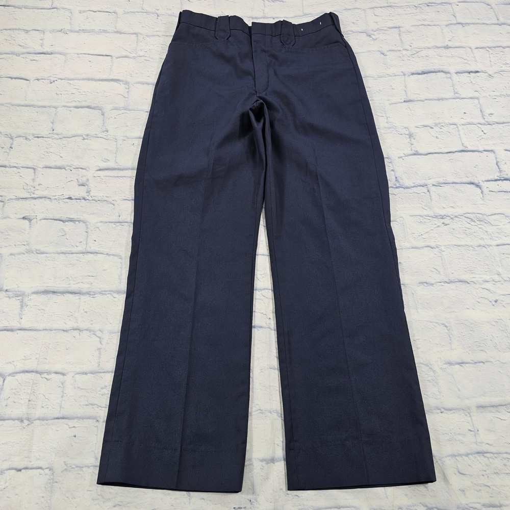 Mesquite Western Trousers Mens 31 Navy Blue Straight Leg Made in USA VTG 70s